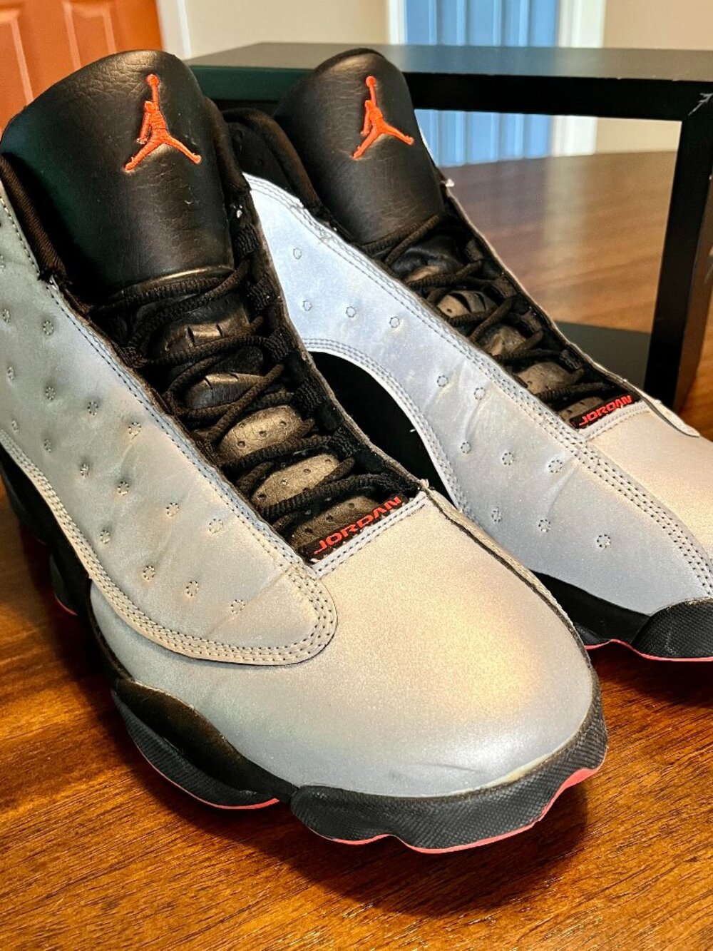 Men's Nike Air Jordan 13 Retro Reflective Silver Sneakers Size 12